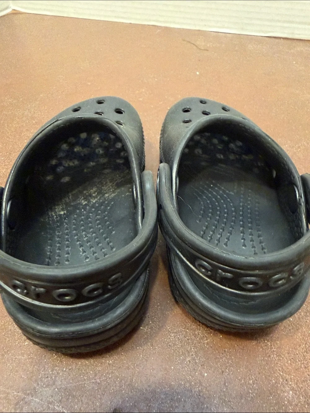 CROCS Kids Black Classic Clog with Heel Strap